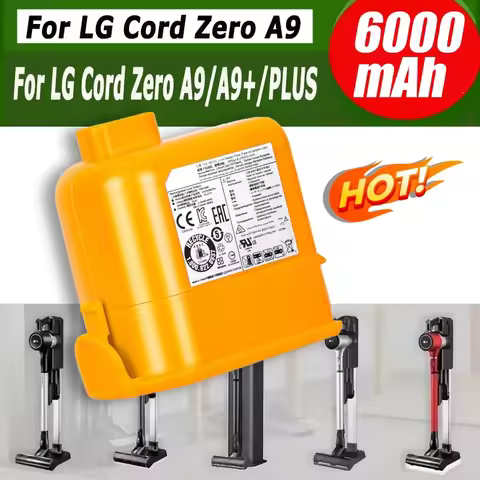 NEW 5.0/6.0Ah Vacuum Cleaner battery EAC63758601 for LG Cord Zero A9,Cord Zero A9+,A9, Cord Zero A9 