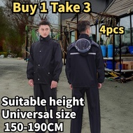 Imuto Rain Coat For Motorcycle Waterproof Motorbike Rain Suit Reflective Raincoat