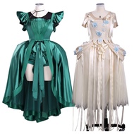 Wednesday Season 2 Agnes & Enid Cosplay Set - Green & Apricot Dresses
