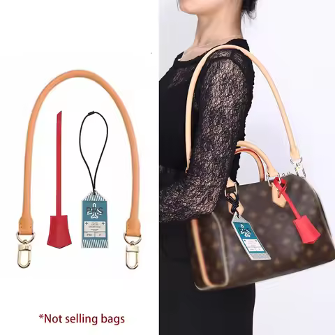 Cowhide Vachetta Leather Bag Strap for LV Speedy 20 25 30 Shoulder Straps Long Bags Belts Replacemen