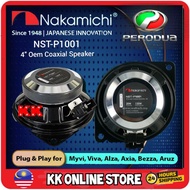 Nakamichi NST-P1001 4" 2-Way Coaxial Speaker | Plug and Play for Myvi Viva Axia Bezza Alza Aruz | Speaker Kereta | NST