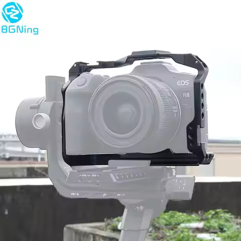 For Canon EOS R8 Camera Cage Rig Kit Top Handle Grip Cold Shoe Mount ARRI 3/8" 1/4" Screw Hole Housi