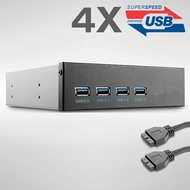 USB 3 4-Port 5Gbps 5.25" Plastic CDROM Drive Front Panel Hub