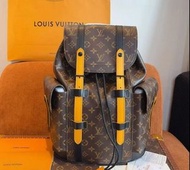 LV LOUIS VUITTON CHRISTOPHER 老花 雙肩包 牛皮 背囊
