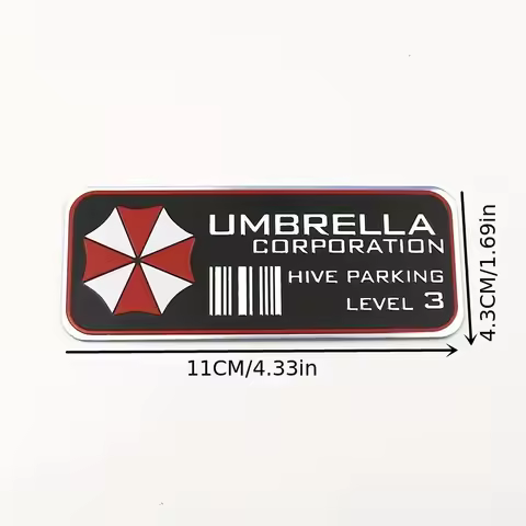 1Pcs Classic Decor Motorcycle Decals for Umbrella Corporation Decal Hive Parking Level 3 Decorative 