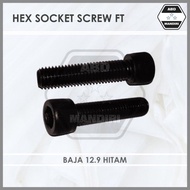 Black Steel 12.9 Bolt L M12 X 50 (Black Hex Socket Head Cap Screw) M12x50 / 12x50 Steel L Bolt/ 12 x