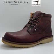 Kangaroo Men Premium Leather Laces High Cut Vintage Boot Shoes Kasut Lelaki Kulit Boot 9404