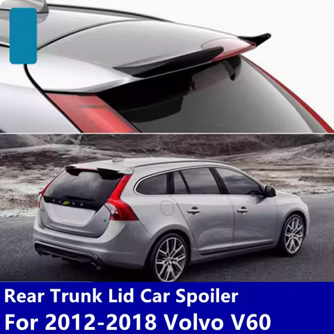 For 2012-2024 Volvo V60 V90 CX40 XC60 XC90 ABS Plastic Material Parts Rear Trunk Lid Car Spoiler Rea