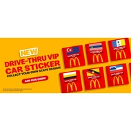 Mcd drive thru vip car sticker state flag