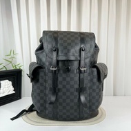 LV Christopher黑色棋盤格後背包