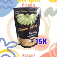 Kripik Pisang MasBe terbuat dari pisang kepok asli Food Keripik Crispy