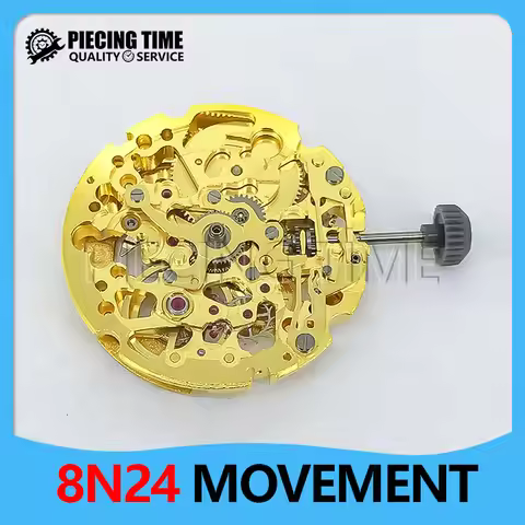 Modified 8N24 Mechanical Movement 21 Jewel Automatic Self-winding Mechanism Gold/Sliver 8N24 Movemen