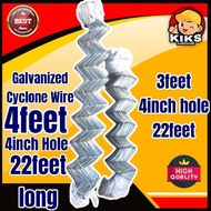 ♞,♘Galvanized Cyclone Wire 4feet and 3feet height x 4 inches hole x 6meters long