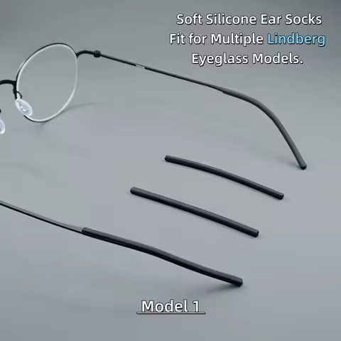 Replacement Silicone Ear Socks for Lindberg Glasses, Soft Anti-Slip Temple Tips for Thin Eyeglass Le