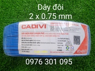 [CADIVI] Dây Điện Đôi [Cuộn 100m] VCmd / 2x0.75 (mm)