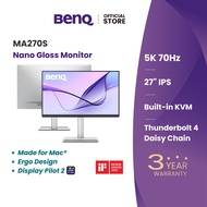 BenQ MA270S I 27" 5K Nano Gloss Monitor I Made for Mac KVM switch Thunderbolt 4 90W USB-C HDMI Windo
