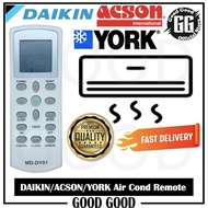 Daikin York Acson Aircond Air cond Remote Control DAIKIN/YORK/ACSON