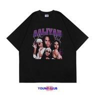 YOUNG.CLUB | AALIYAH T-SHIRT | T-SHIRT OVERSIZE BLACK STYLE Y2K VINTAGE BOOTLEG GRUNGE SKENA SECOND 