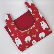 環保袋 便當袋 手提袋 野餐袋 日式便當袋 手作布包-北極熊先生