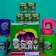 Paket Susu Milo 5 pcs Free Mug Family Set-New