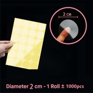1000 Pcs Sticker Label Transparan Segel Stiker Stiker Segel Transparant Polos Label Stiker Kemasan