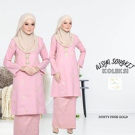 [DUSTY PINK GOLD EDITION] KURUNG PAHANG AISYA SONGKET TENUN | KURUNG PAHANG PESAK SONGKET COTTON ASL