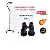 Rubber Tips for Quadcane Tongkat Empat Kaki 4pcs/Foam Cushion Hangrip Quadcane 1pc/Alat ganti untuk 