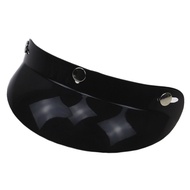 [LIS1] Universal Black 3-Snap Motorcycle Helmet Peak Lens Open Face Sun Shade Visor Shield