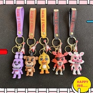 Cartoon Anime FNAF Keychain Sundrop Moondrop Figures Freddy Bonnie Chica Action Figure Key Chain Col