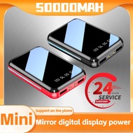 50000MHA PowerBank Mini Supports Boarding The Plane Power Bank Mirror Display Digital Power Multiple USB Interface Comes