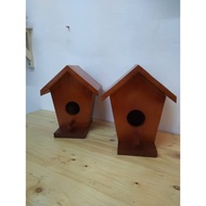 Bird House Dari Kayu Meranti/Seumpama Untuk Deko Laman Rumah