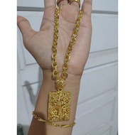 Nori Chain Necklace+Brass Pendant