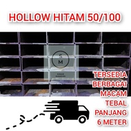 Besi Hollow Hitam 50x100 Tebal 2mm Panjang 6 Meter