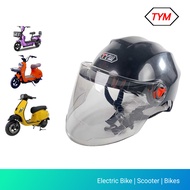 TYM Helm sepeda listrik / skuter elektrik half face visor dewasa anak