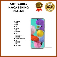 < TEMPERED GLASS CLEAR GLASS > REALME V15 5G-V23-V25-V3-V5 5G-X2-X2 PRO-X7-X7 MAX 5G-X7 PRO-X7 PRO U