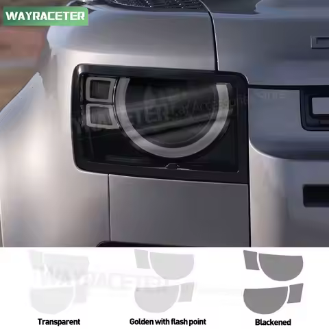 Car Headlight Tint Smoked Black Protective Film Transparent TPU Sticker For Land Rover Defender 2025