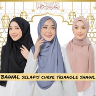Bawal Selapis Curve Triangle Shawl Chiffon