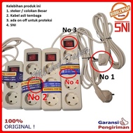 Original Copper Cable Extension Socket Roll with SNI Brass Plug 10 and 5 Meters Extension Plug Exten
