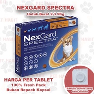 NexGard Spectra Dog Extra Small 2-3.5Kg Flea and Ticks and Deworming Medicine for Dogs