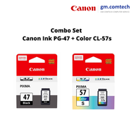 [100% ASLI] CANON Dakwat Katrij Hitam PG-47 Warna CL-57/CL-57s Pencetak CANON E400/E410/E417/E460/E4