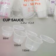 DM CUP 80ml 100ml/ 150ml/ (CUP SAUCE) - 50 pcs