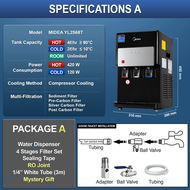 Midea Water Dispenser Tabletop Hot Normal Cold Desktop Water Purifier Midea 1631 / 2568 - 4 Stages A