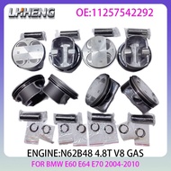 Engine Piston & Piston Ring set For BMW 550i 650i E53 E60 E61 E64 E70 X5 4.8L 4.8 L T V8 GAS 2004-20