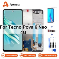 For Tecno Pova 6 Pova6 Neo 4G 5G LCD Display Touch Screen Digitizer Assembly With Frame Replacement