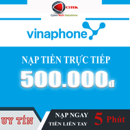 [C3TEK] Nạp tiền VINAPHONE 500K  (Nạp Thẻ Trực Tiếp vào thuê bao Trả Trước + Trả Sau phải đăng ký Ez