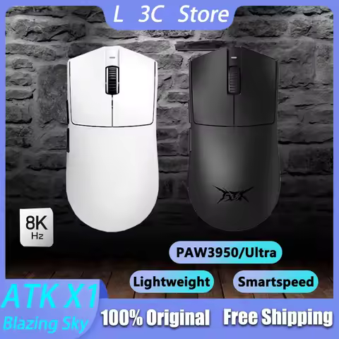 ATK Blazing Sky X1 PRO MAX Dual-Mode Gaming Mouse USB Smartspeed Wireless Paw3950 Ultra 8k Lightweig