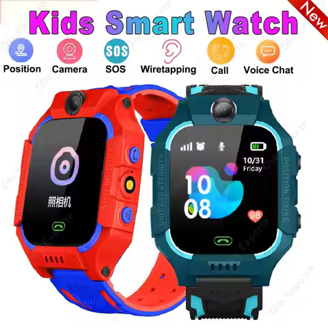 Smart Watch Kids 2G Sim Card Smartwatch for Children SOS Tracker Call Phone Camera Voice Chat Photo 