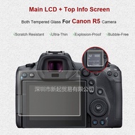 Camera Glass Film For Canon EOS R5 R3 Camera 9H Hardness Tempered Glass LCD Screen + Info Screen Pro