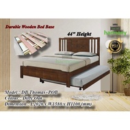 Harmony Thomas Wooden Queen Bed Frame / Solid Wood Queen Bed / Katil Queen Kayu / Katil Queen Murah / Bedroom Furniture