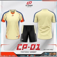 Yellow CP-01 Sportswear - High Quality Checkered Fabric Sports Shirt